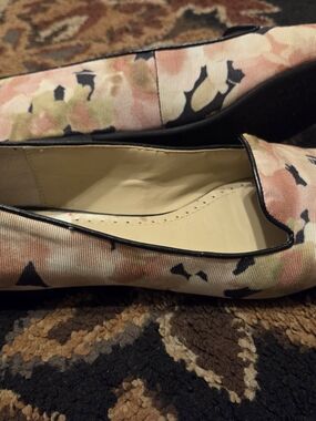 *LAST DAY* Adrienne Vittadini Pink Floral Patterned Slip-On Flats